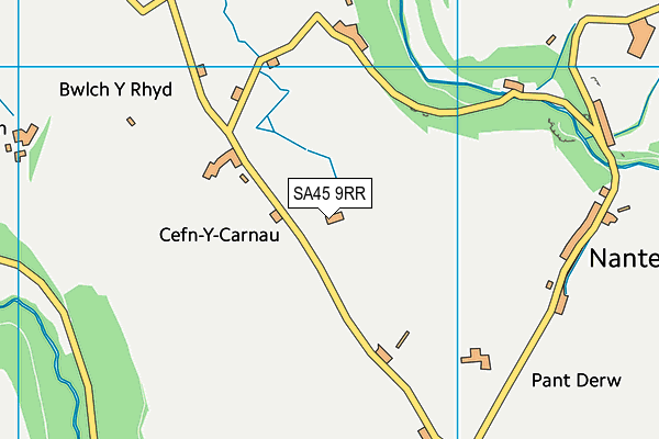 SA45 9RR map - OS VectorMap District (Ordnance Survey)