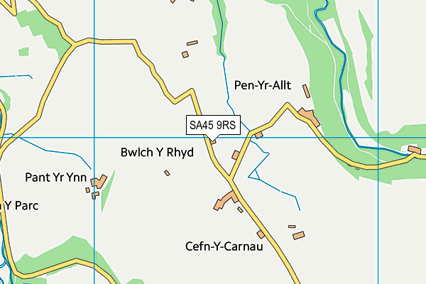 SA45 9RS map - OS VectorMap District (Ordnance Survey)