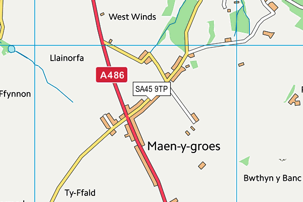 SA45 9TP map - OS VectorMap District (Ordnance Survey)