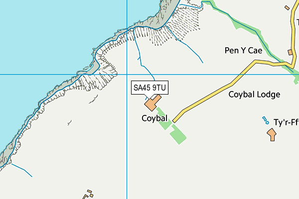 SA45 9TU map - OS VectorMap District (Ordnance Survey)