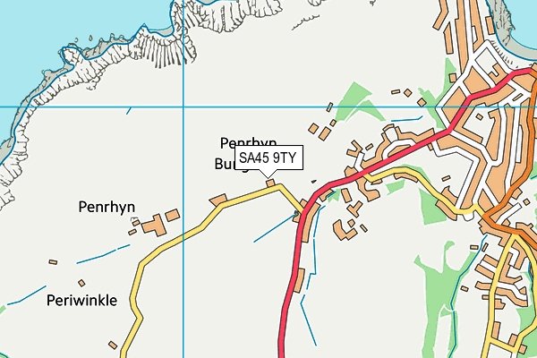 SA45 9TY map - OS VectorMap District (Ordnance Survey)