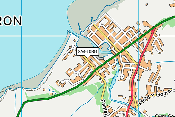 SA46 0BG map - OS VectorMap District (Ordnance Survey)