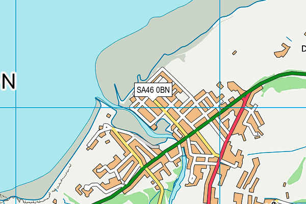 SA46 0BN map - OS VectorMap District (Ordnance Survey)