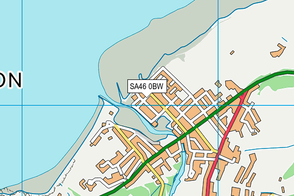 SA46 0BW map - OS VectorMap District (Ordnance Survey)