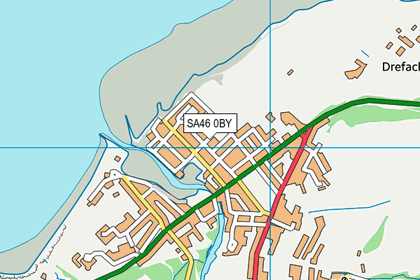 SA46 0BY map - OS VectorMap District (Ordnance Survey)