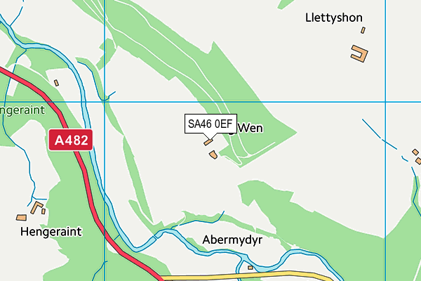 SA46 0EF map - OS VectorMap District (Ordnance Survey)