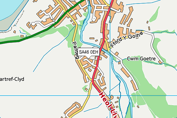 SA46 0EH map - OS VectorMap District (Ordnance Survey)