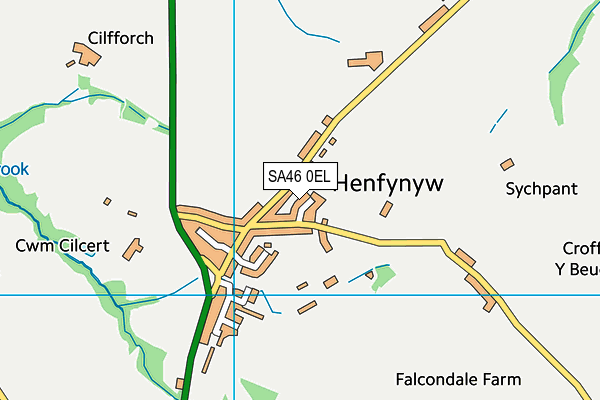 SA46 0EL map - OS VectorMap District (Ordnance Survey)