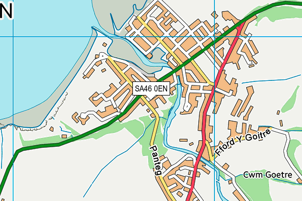 SA46 0EN map - OS VectorMap District (Ordnance Survey)