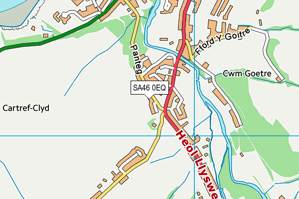 SA46 0EQ map - OS VectorMap District (Ordnance Survey)