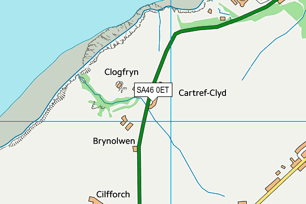 SA46 0ET map - OS VectorMap District (Ordnance Survey)