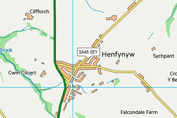 SA46 0EY map - OS VectorMap District (Ordnance Survey)