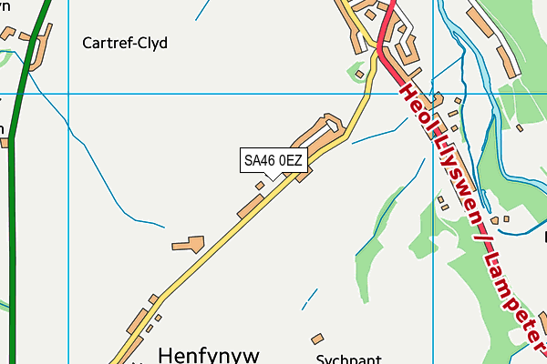 SA46 0EZ map - OS VectorMap District (Ordnance Survey)