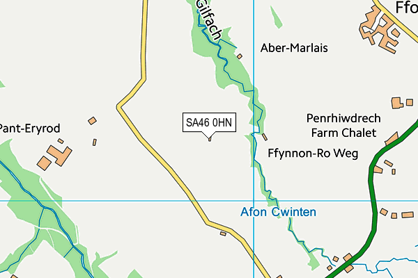 SA46 0HN map - OS VectorMap District (Ordnance Survey)