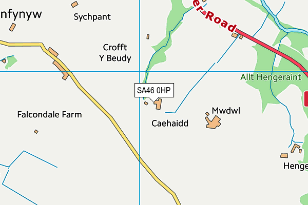 SA46 0HP map - OS VectorMap District (Ordnance Survey)