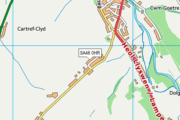 SA46 0HR map - OS VectorMap District (Ordnance Survey)