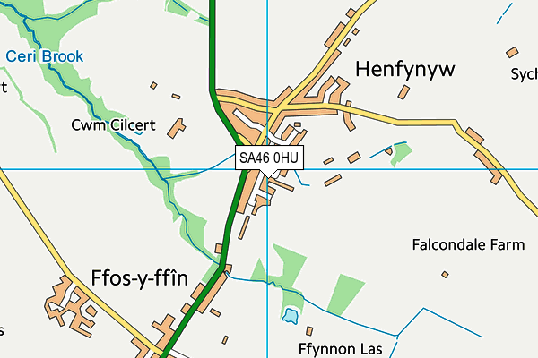 SA46 0HU map - OS VectorMap District (Ordnance Survey)