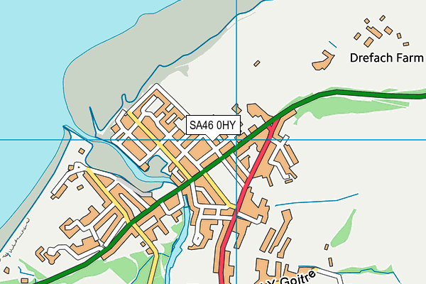 SA46 0HY map - OS VectorMap District (Ordnance Survey)