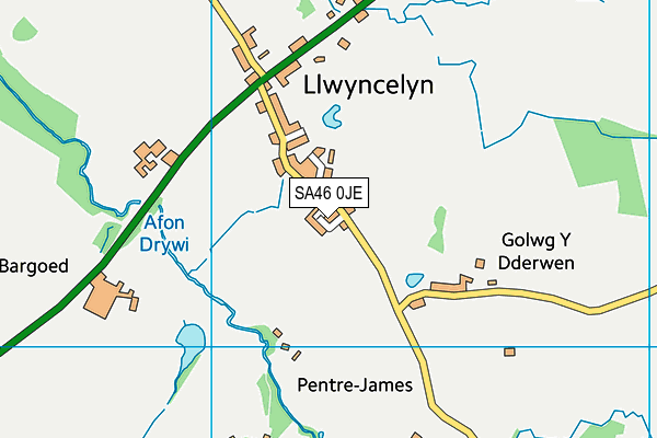 SA46 0JE map - OS VectorMap District (Ordnance Survey)