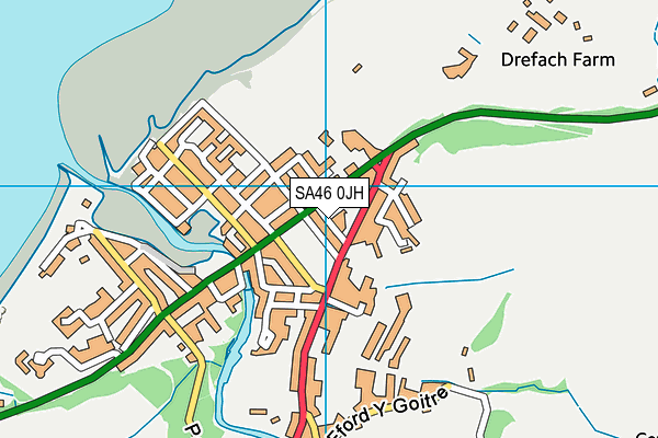 SA46 0JH map - OS VectorMap District (Ordnance Survey)