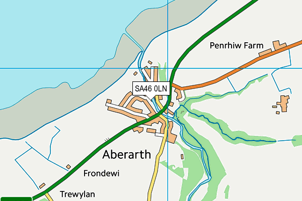 SA46 0LN map - OS VectorMap District (Ordnance Survey)