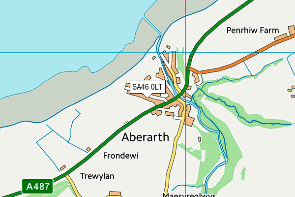 SA46 0LT map - OS VectorMap District (Ordnance Survey)