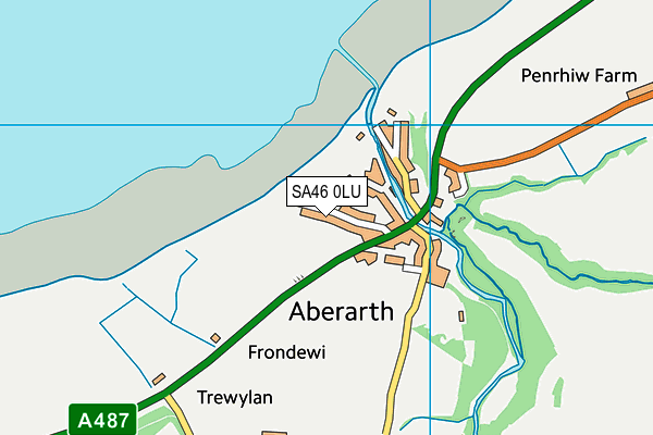 SA46 0LU map - OS VectorMap District (Ordnance Survey)