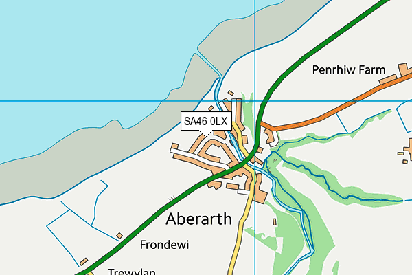 SA46 0LX map - OS VectorMap District (Ordnance Survey)