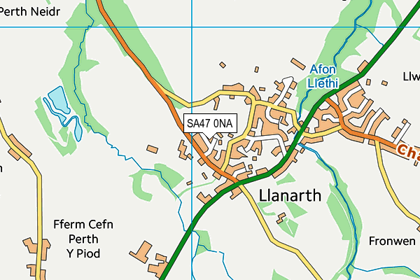 SA47 0NA map - OS VectorMap District (Ordnance Survey)