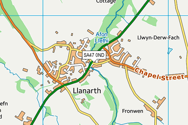 SA47 0ND map - OS VectorMap District (Ordnance Survey)