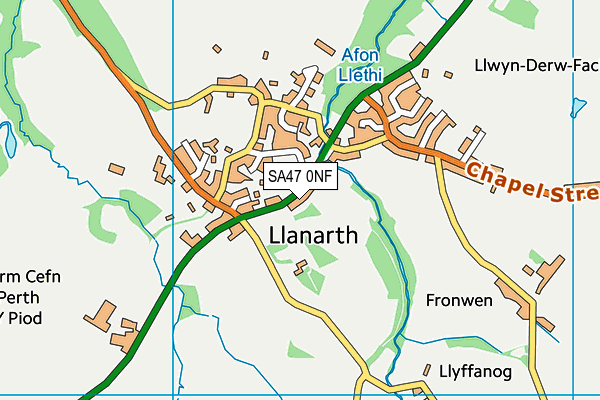 SA47 0NF map - OS VectorMap District (Ordnance Survey)