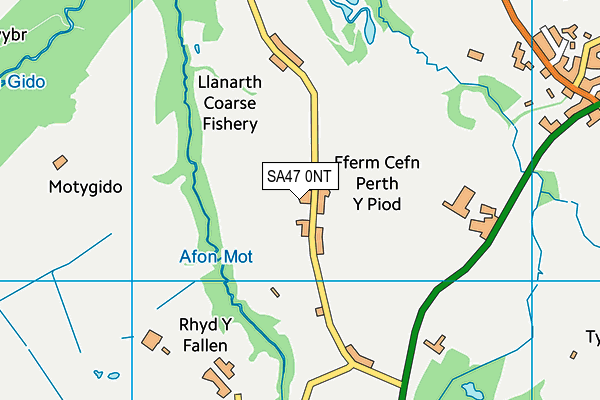 SA47 0NT map - OS VectorMap District (Ordnance Survey)