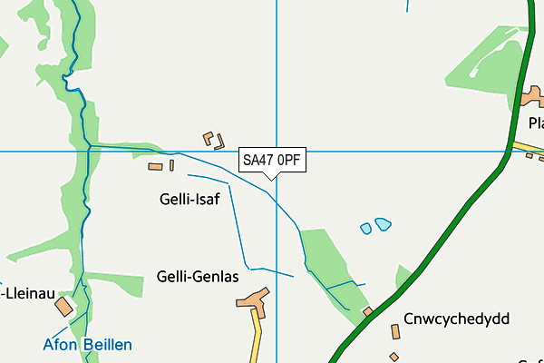 SA47 0PF map - OS VectorMap District (Ordnance Survey)