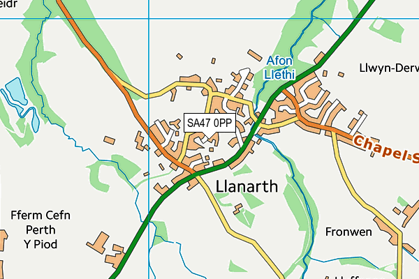 SA47 0PP map - OS VectorMap District (Ordnance Survey)