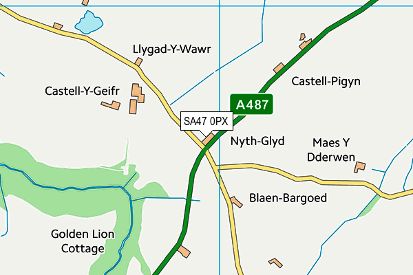 SA47 0PX map - OS VectorMap District (Ordnance Survey)