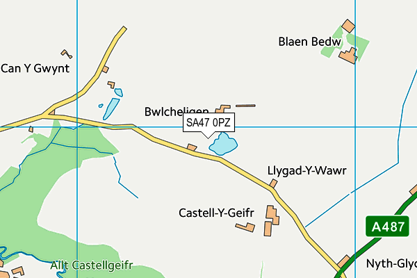 SA47 0PZ map - OS VectorMap District (Ordnance Survey)