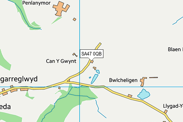 SA47 0QB map - OS VectorMap District (Ordnance Survey)