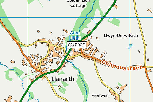 SA47 0QF map - OS VectorMap District (Ordnance Survey)