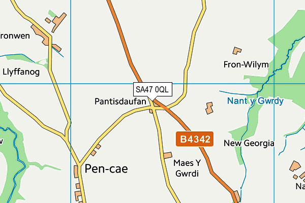 SA47 0QL map - OS VectorMap District (Ordnance Survey)