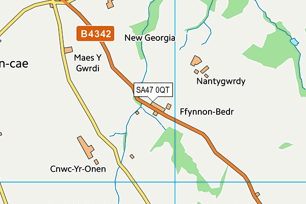 SA47 0QT map - OS VectorMap District (Ordnance Survey)