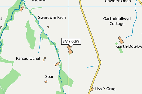 SA47 0QW map - OS VectorMap District (Ordnance Survey)