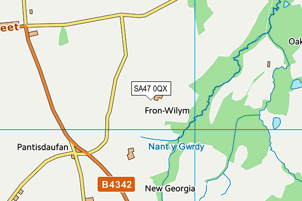 SA47 0QX map - OS VectorMap District (Ordnance Survey)