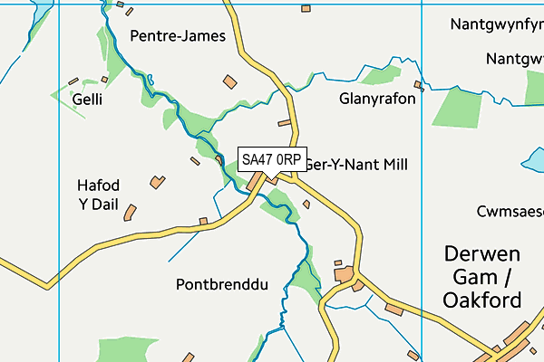 SA47 0RP map - OS VectorMap District (Ordnance Survey)