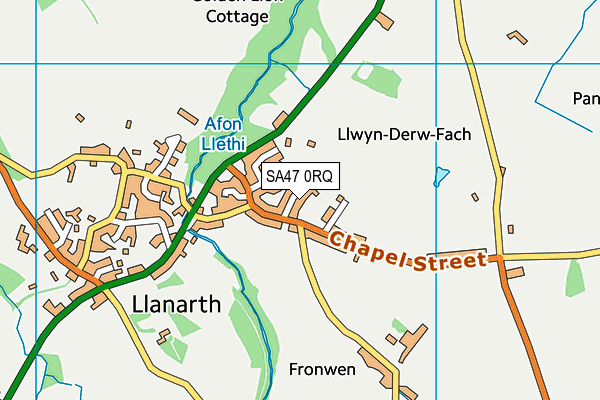 SA47 0RQ map - OS VectorMap District (Ordnance Survey)