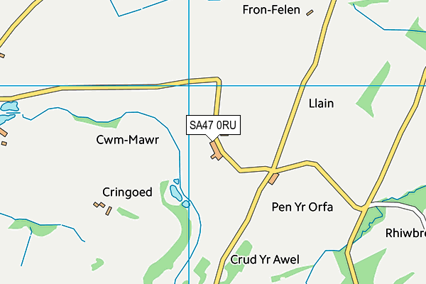 SA47 0RU map - OS VectorMap District (Ordnance Survey)