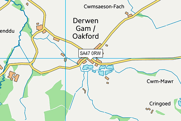 SA47 0RW map - OS VectorMap District (Ordnance Survey)