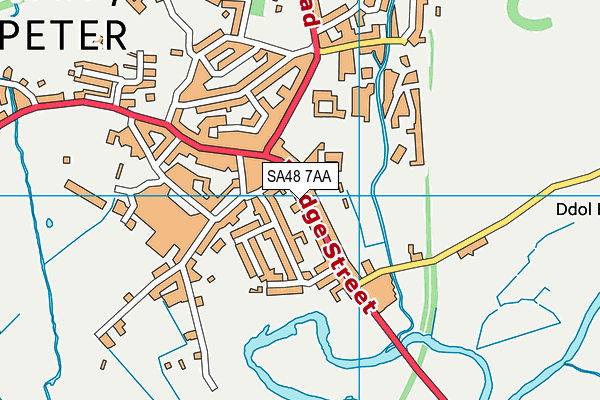SA48 7AA map - OS VectorMap District (Ordnance Survey)