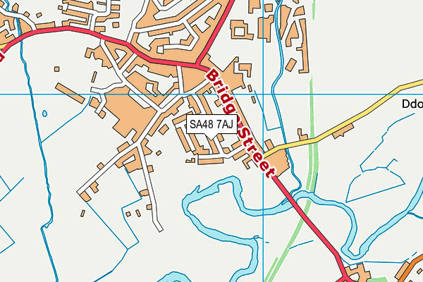 SA48 7AJ map - OS VectorMap District (Ordnance Survey)