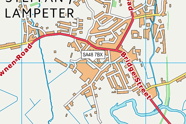 Ysgol Bro Pedr map (SA48 7BX) - OS VectorMap District (Ordnance Survey)
