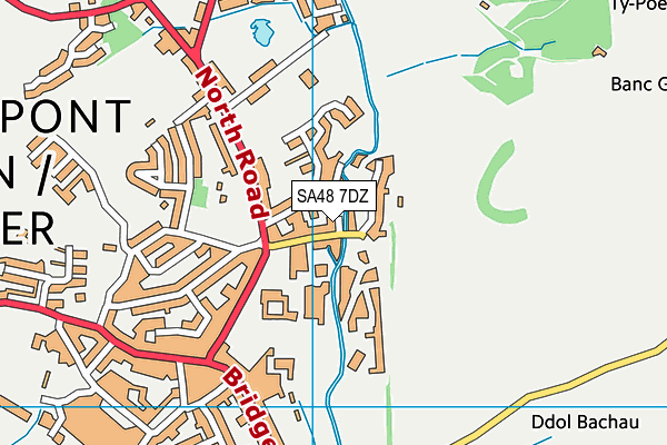 SA48 7DZ map - OS VectorMap District (Ordnance Survey)